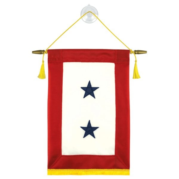 Blue Star Indoor Service Banner 12"x18" 2-Stars